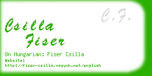 csilla fiser business card